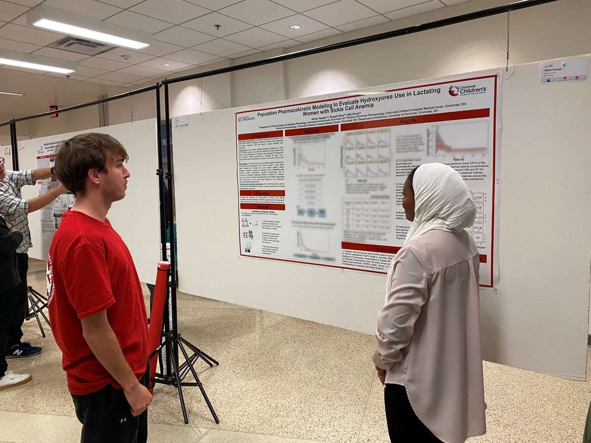 CincyClinPharm's tweet photo. Anhar presented her #popPK model of hydroxyurea in lactating mothers with sickle cell anemia! https://t.co/sn332WCS83
