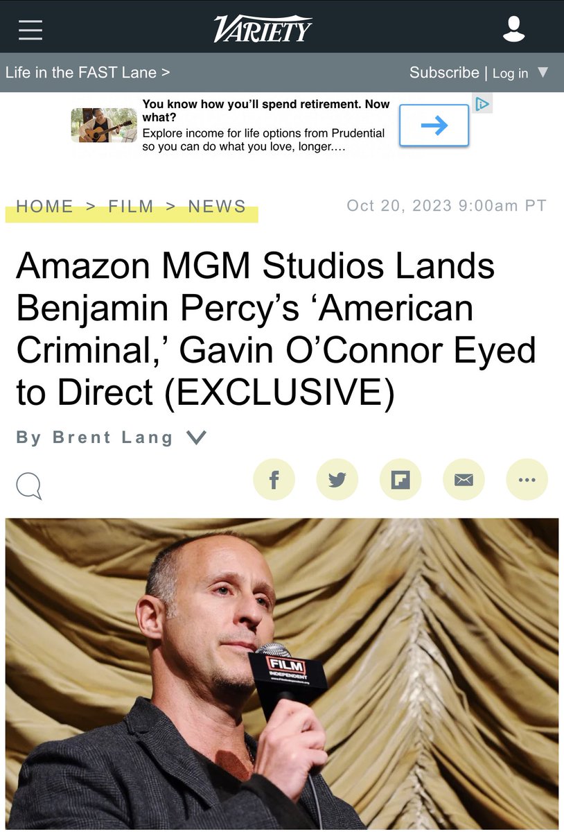 Some good news about my novella, American Criminal. variety.com/2023/film/news…