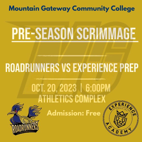 Mountain Gateway Roadrunners Athletics (@roadrunnerathl1) on Twitter photo Come and check us out tonight or watch us online here: youtube.com/live/ExrDztArb… <a href="/RoadrunnersMBB/">OfficialRoadrunnersMBB</a> #Buildwithus🧱 Come and check us out tonight or watch us online here: youtube.com/live/ExrDztArb… <a href="/RoadrunnersMBB/">OfficialRoadrunnersMBB</a> #Buildwithus🧱