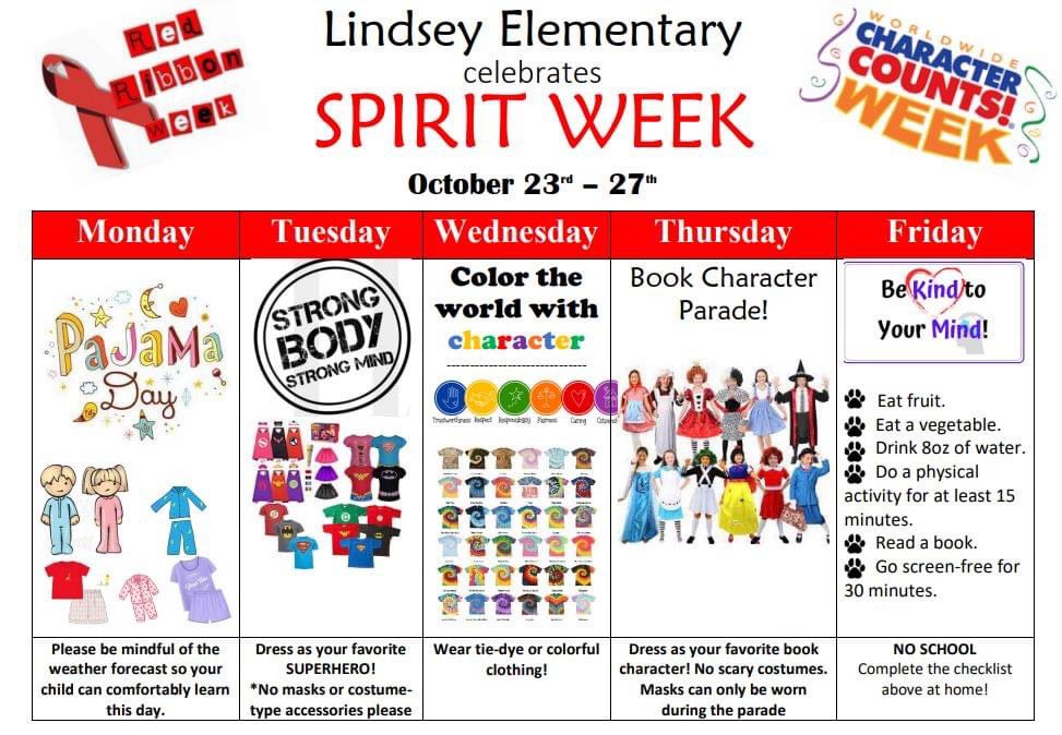 Red Ribbon Week begins on Monday with pajamas!