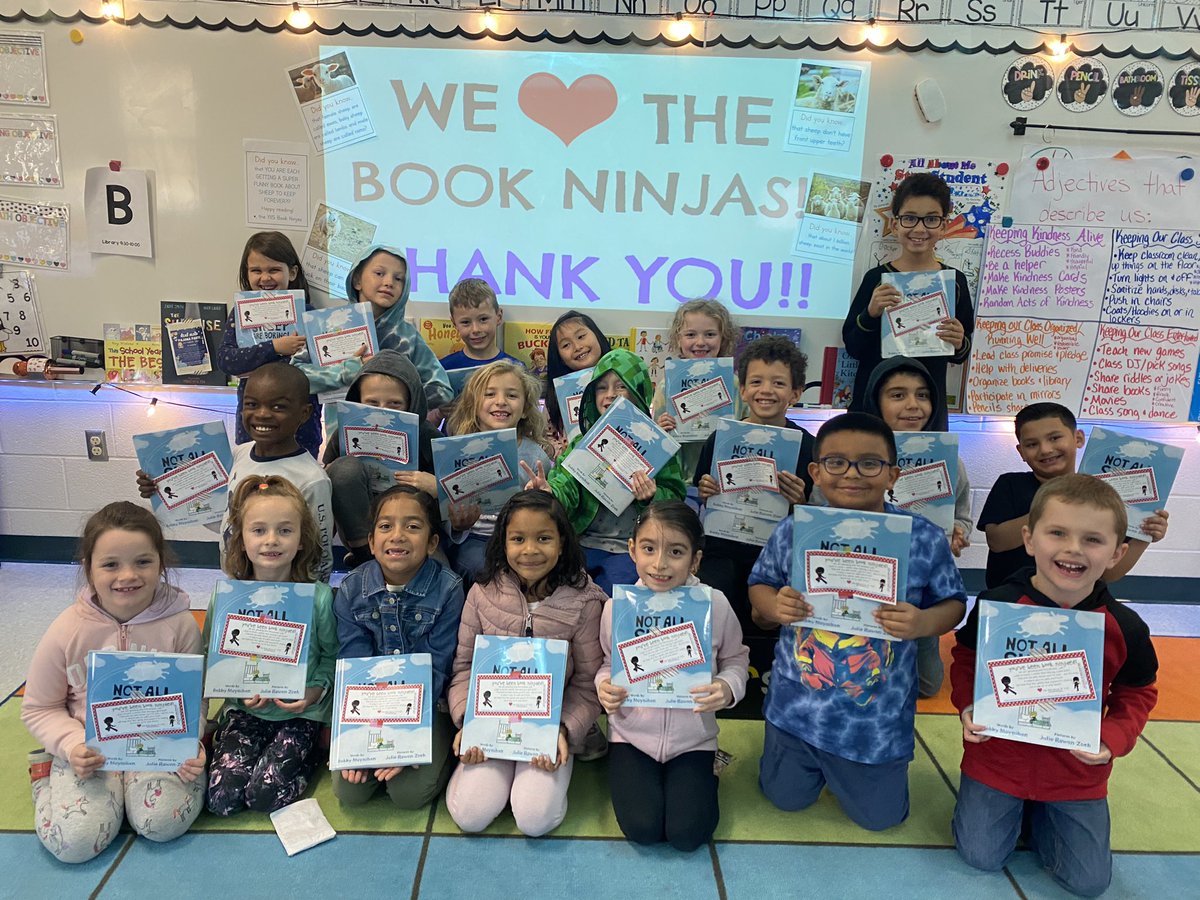 MrsGunlock_3's tweet photo. We got the best surprise today! The squeals of joy and excitement from the @y115bookninjas  is one of my most favorite things! What a love for reading those sneaky ninjas spread! 📚 https://t.co/nUqQxPjpIh