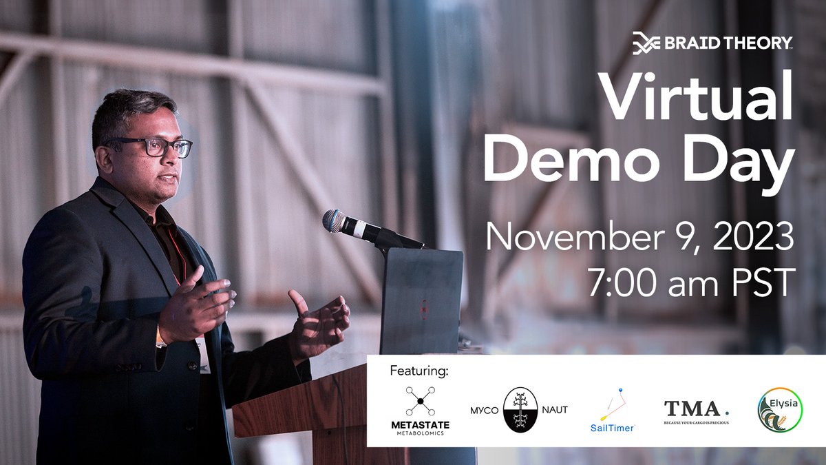 BraidTheory's tweet image. 🚀Save the date Thursday 11/9! 🚀
Five @BraidTheory #Celsius and #LABlue #startups will be #pitching their #innovations at our F23 Demo Day. Come meet our founders and hear them pitch! 😎 For more details about the #DemoDay and registration, please go to: eventbrite.com/e/braid-theory…