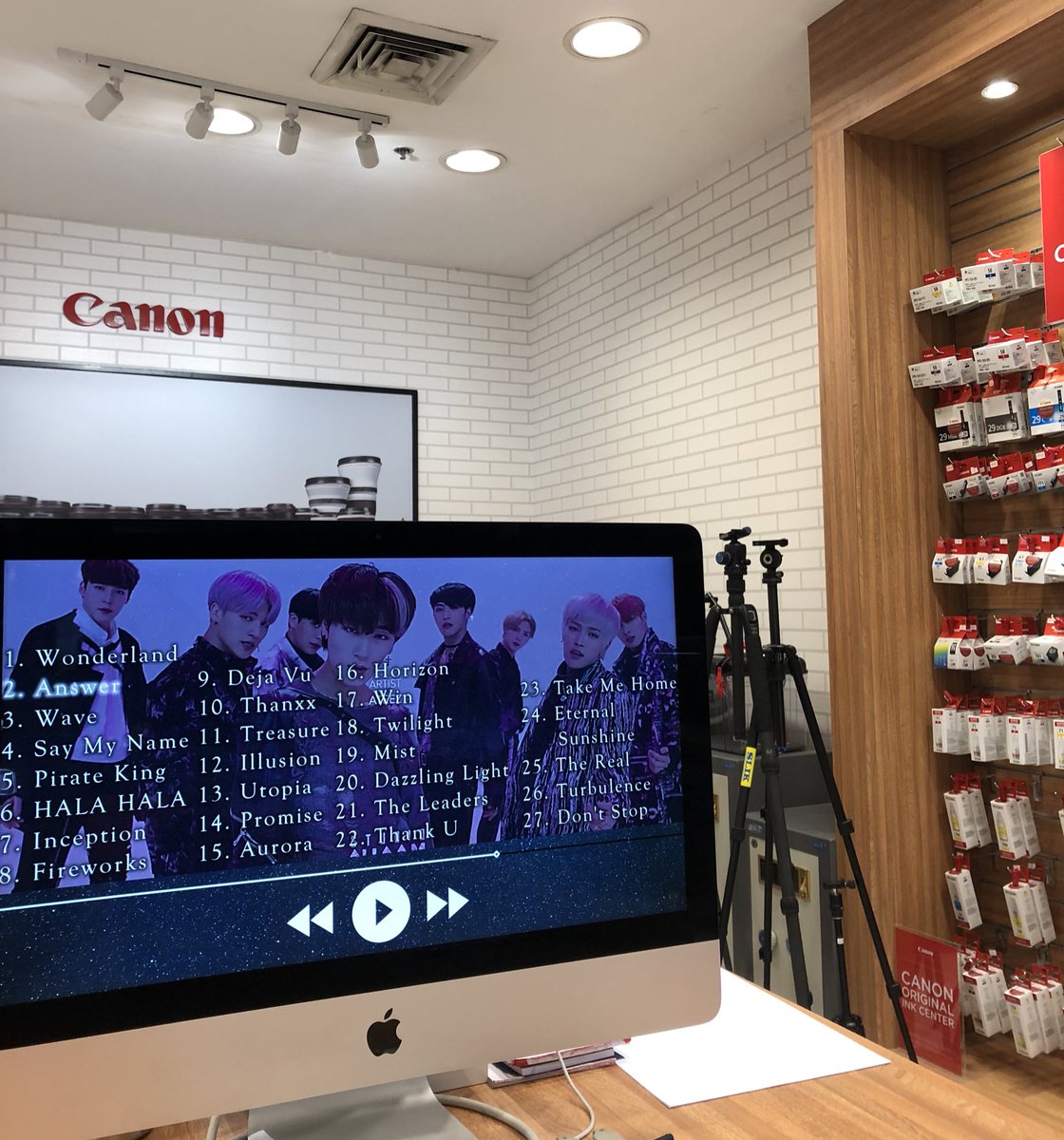 they got the whole ateez meal playing at canon 😭