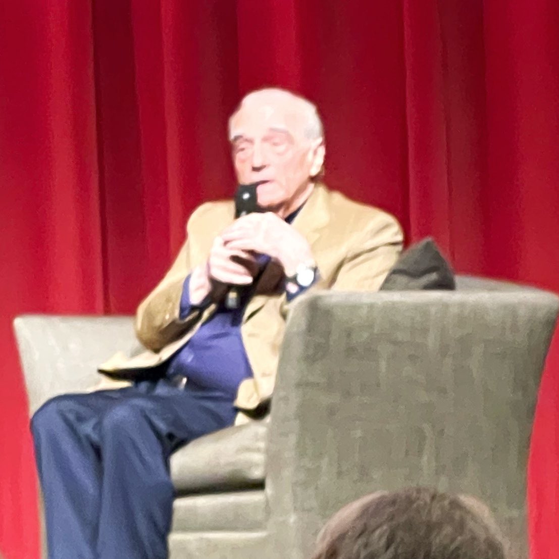 Armstrong_VO's tweet photo. Amazing advance member screening of Scorsese’s new epic #Killersofthe FlowerMoon at the #DirectorsGuild (#DGA) Theater in Hollywood, with Marty there for Q&amp;A afterward. The heartbreaking DeCaprio/DeNiro starrer opens in theaters TONIGHT - don’t miss it! #VO #voiceacting #acting https://t.co/sQL8r0EZnL