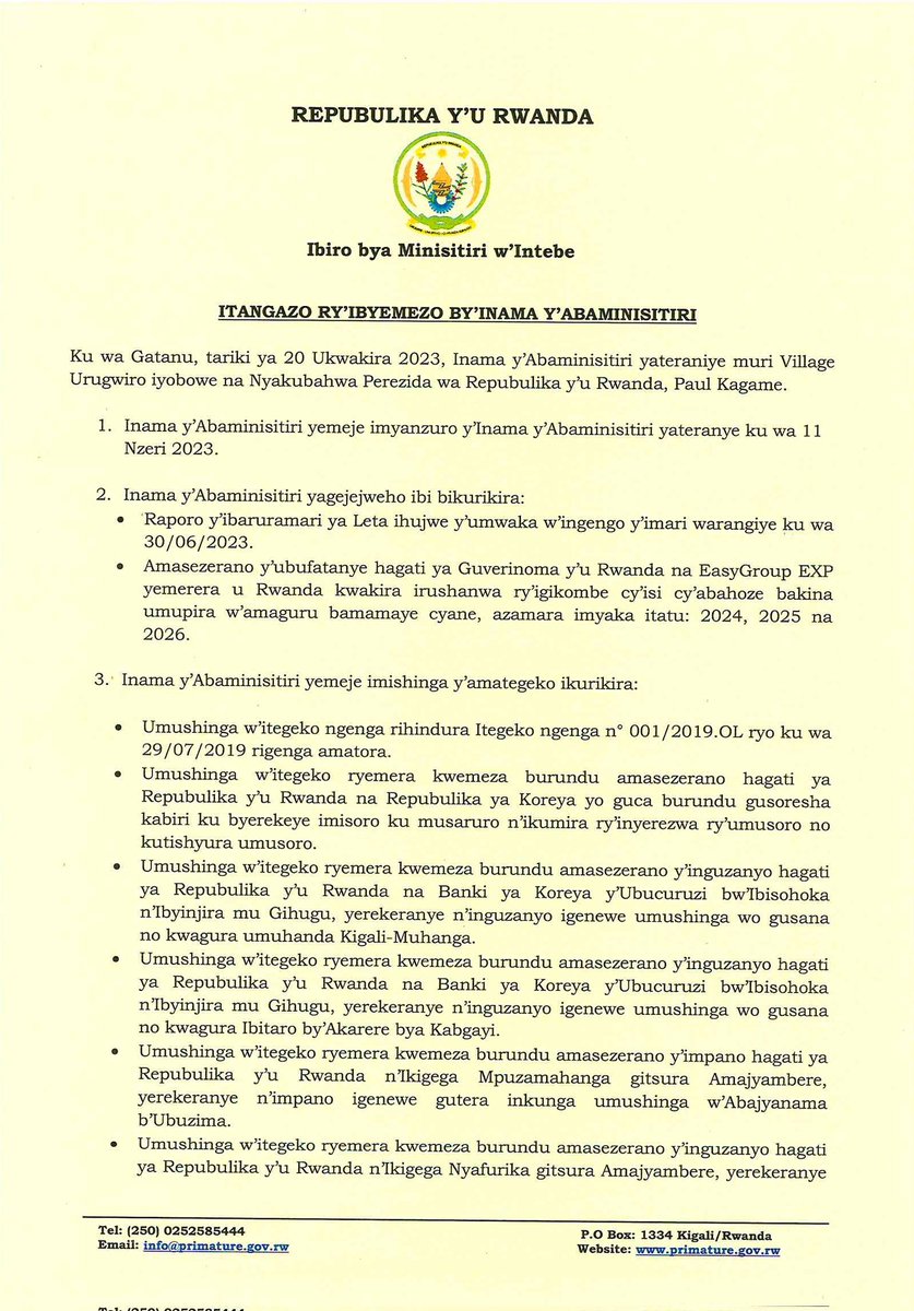 Office of the PM | Rwanda tweet media