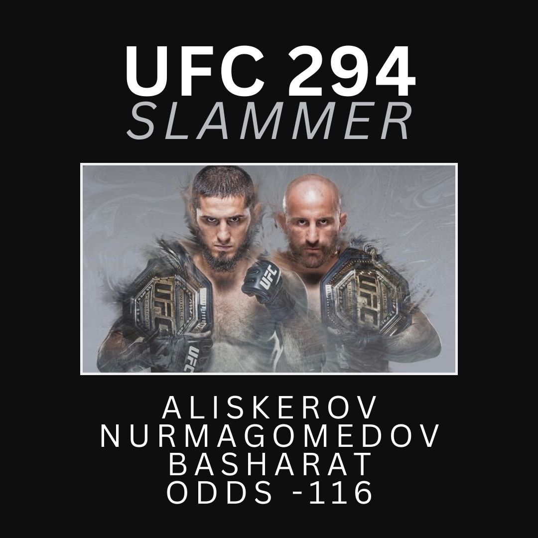 #UFC294 SLAMMER!     

IKRAM ALISKEROV ML
SAID NURMAGOMEDOV ML
JAVID BASHARAT ML
Odds -116  

#UFCPicks #UFCBets #UFC #MMATwitter #GamblingTwitter
