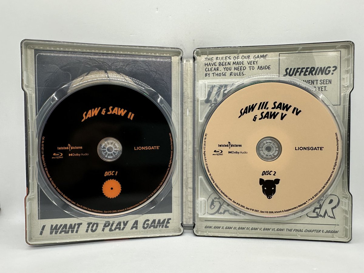 MarcTheLlama91's tweet image. @Walmart Exclusive Saw Collection Steelbook

@OnlySteelBook #saw #jigsaw #sawcollection #kingdomhearts #llamasproductions #bestbuy #marvel #disney #starwars #dc #wb #reaction #marcthellama91 #movie #movies #moviereview #steelbook #steelbookaddict #steelbooks #anime #comic #fyp