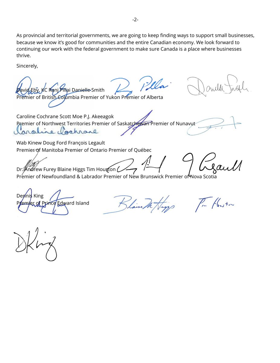 Small business owners are feeling squeezed by rising inflation &amp; interest rates. Thanks to all premiers for joining together to ask the federal govt to give small businesses a chance to recover by extending CEBA loan repayments for another year. news.gov.bc.ca/29698