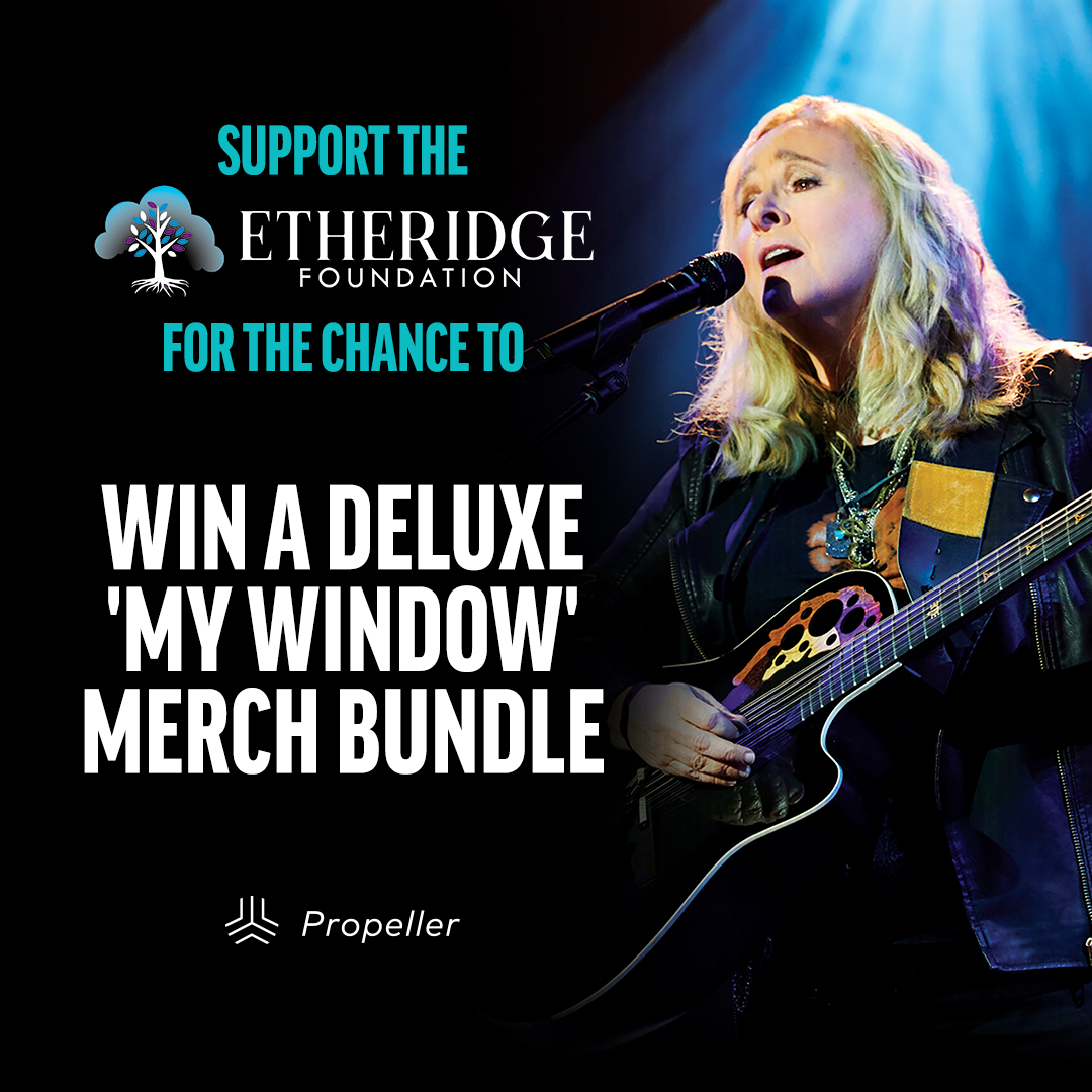 Win a deluxe @metheridge My Window merch bundle! To enter, text MELISSA to 99126 or visit propeller.la/hk34a:47a2 Prize includes a limited edition large hand-embellished canvas print of Melissa from the original painting by pop art star @allisonlefcort 🔥🙌💜