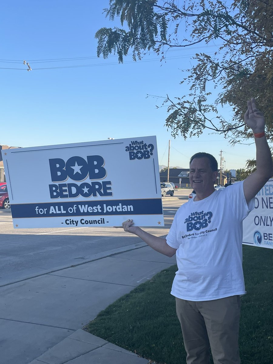 A little break from door knocking to do everyone’s favorite, “Honk &amp; Waves”. Been here for a while, but will be at 7800 and Redwood Rd until 7 if you want to join the fun!