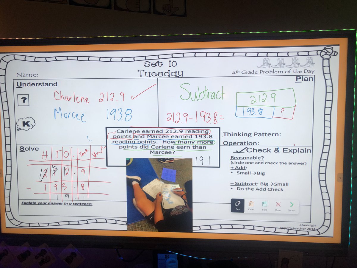 Area models with base ten blocks. #engage