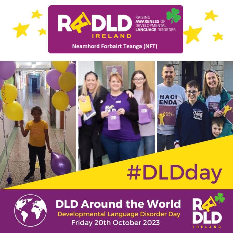 This is great, especially to see the Gaeilge translation featured 🇮🇪💜💛 here’s a logo we produced with the Irish translation #DLDday #DevLangDis
