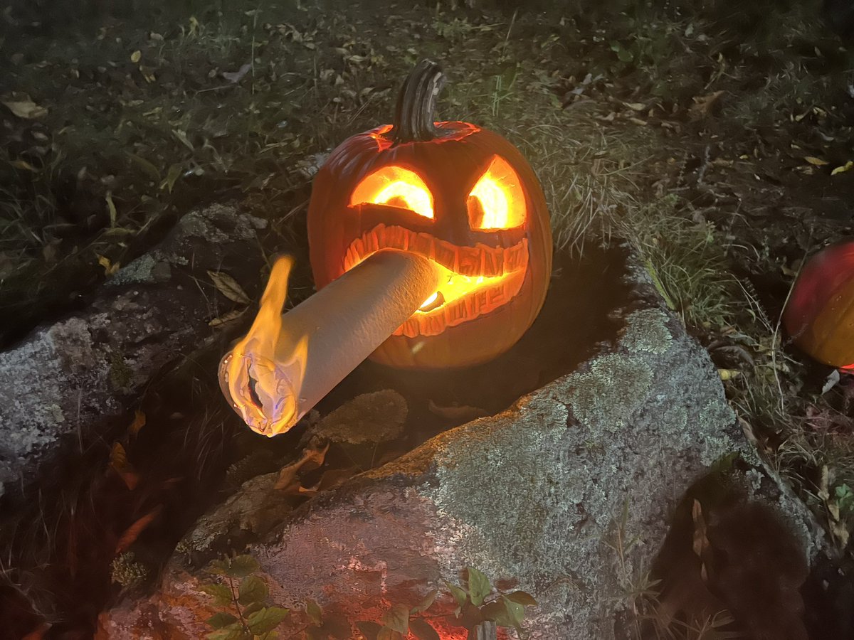 poisonfl0wers's tweet image. just carved a pumpkin