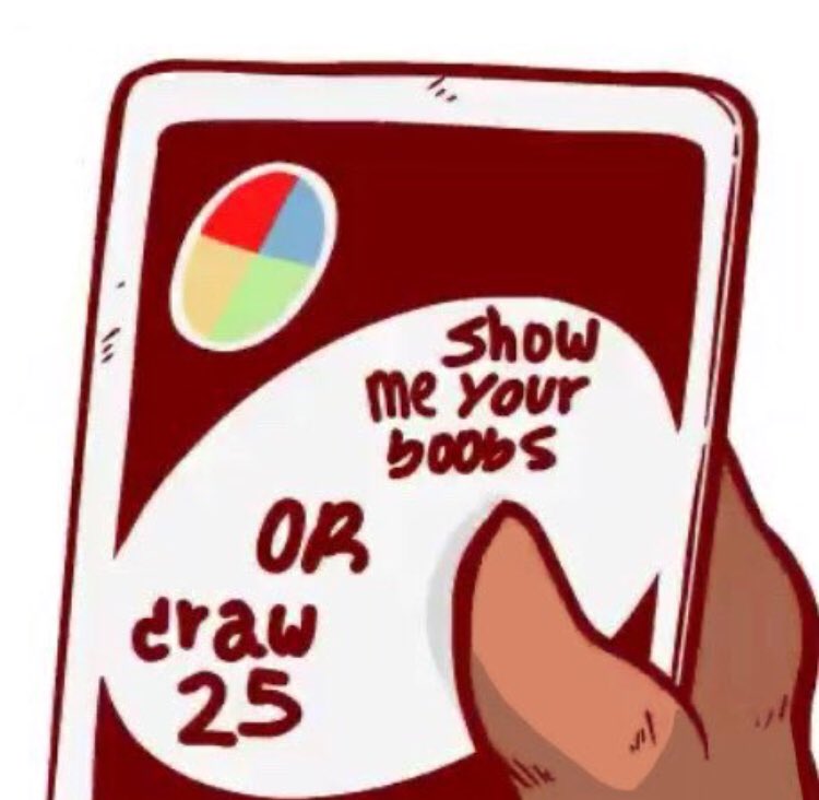 FEARTHXLEGION's tweet photo. " The fuck you mean I'm cheating?! It's a perfectly legal card. Now are you gonna draw or not? " https://t.co/i6IF8cov0I