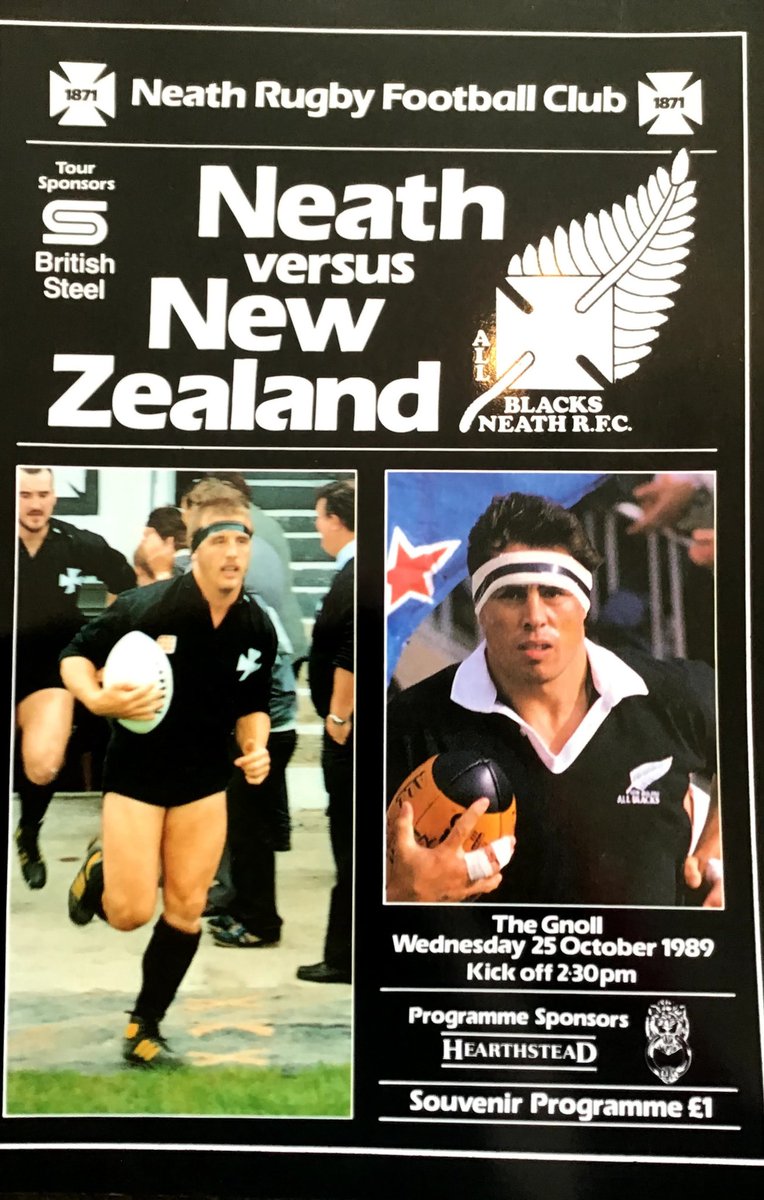 Haven't posted this programme for at least a year. The anniversary is almost upon us. The day <a href="/neathrfc/">Neath RFC</a>  went toe to toe with the <a href="/AllBlacks/">All Blacks</a>  If you were there please share your memories. I wasn't, but the  <a href="/charlorugby/">Gareth Charles</a> commentary was the next best thing. <a href="/neathsupporters/">Neath SupportersClub</a>
