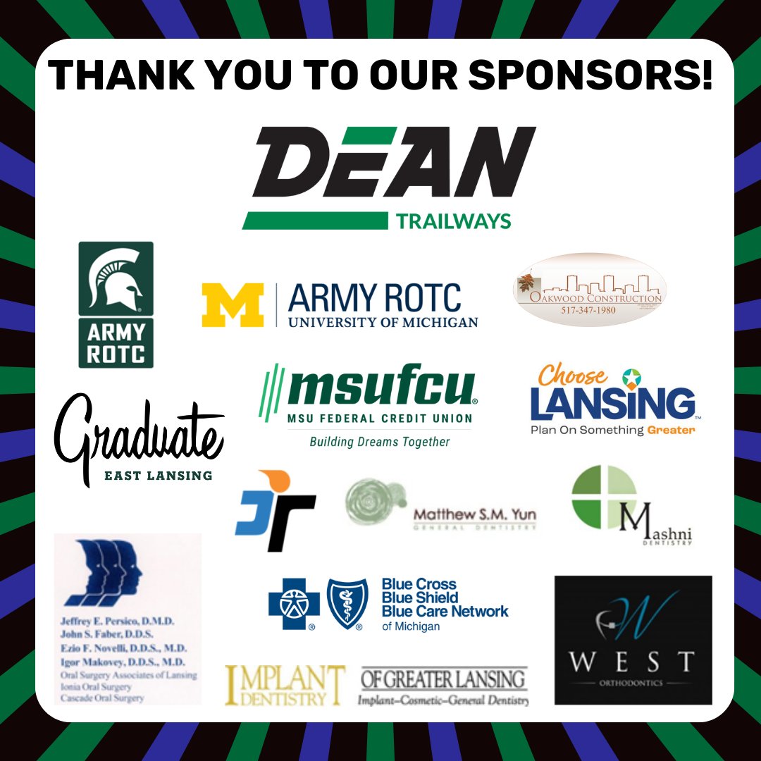 Run4Alex's tweet photo. A big THANK YOU to all our sponsors who helped make this year's Alex's Great State Race possible! The legacy of Alex Powell continues to live on through the generous support of the greater MSU, U-M, and surrounding communities. https://t.co/cWkqRlEARq