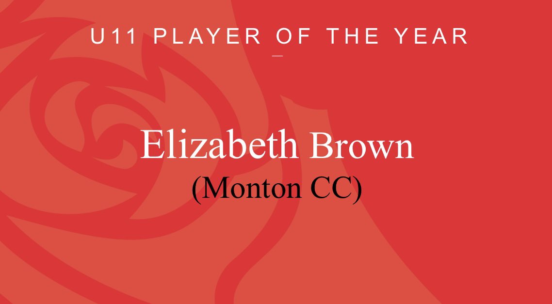 U11 player of the year Elizabeth Brown <a href="/MontonCC/">Monton Cricket Club</a> 👏
