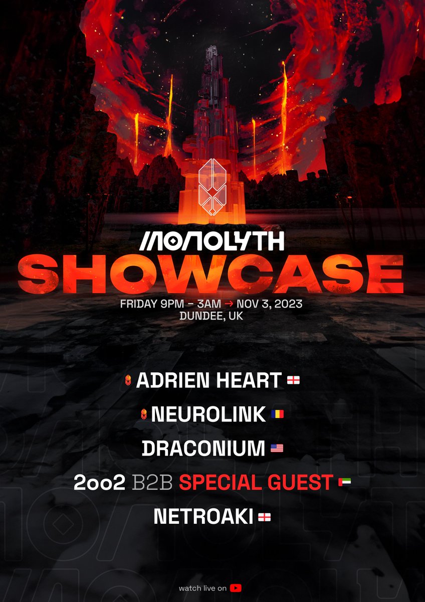 SCOTLAND. WE'RE COMING.

Monolyth Showcase is coming to the United Kingdom! You can get invited at our link below, as well as watch LIVE on our YouTube channel.

👉 monolyth.vip/monolyth-showc…