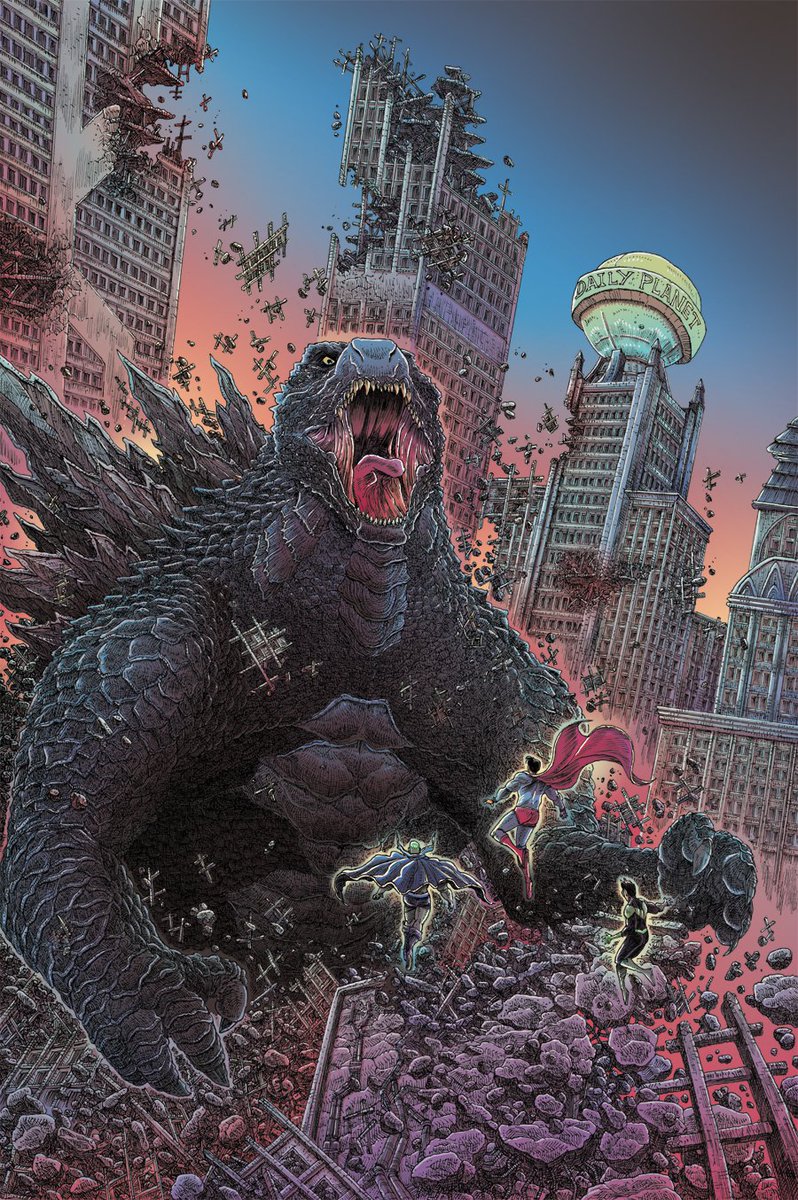 Godzilla vs Justice League cover