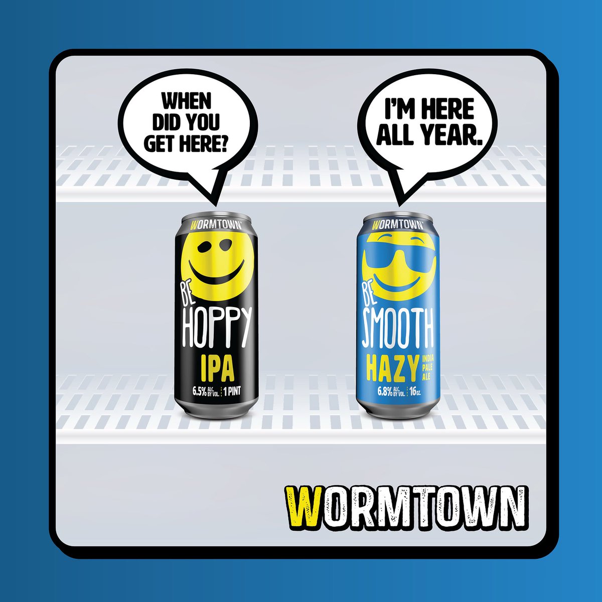 WormtownBrewery's tweet photo. 😎November 1st… and all year long!
😎Be Smooth Hazy IPA will be available in the market and our taprooms starting November 1st, 2023. This beer isn’t going anywhere either, find it year-round!
#BeSmooth #BeHoppy https://t.co/A2WhGJVzrM