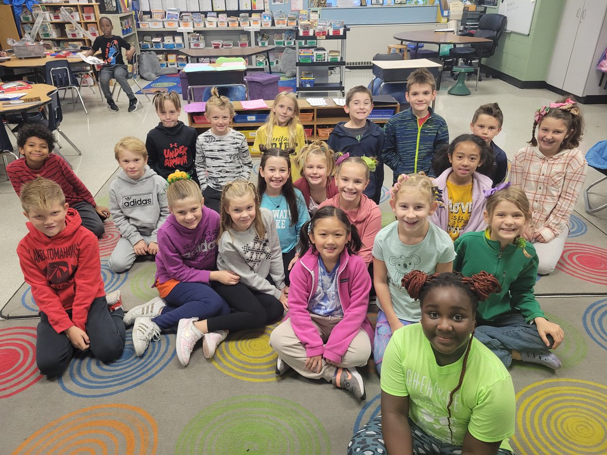 Room102and103's tweet photo. We love CRAZY hair day! 🤪 
#cheetahstweet
#cheetahpride https://t.co/JHJrH1aKjW