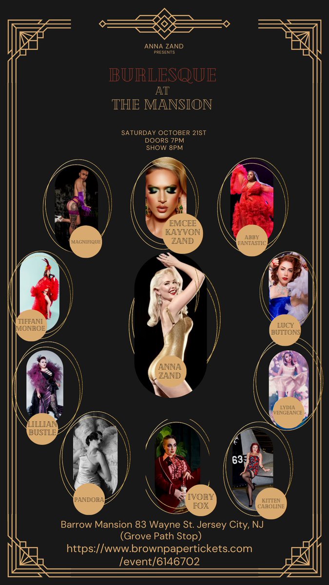 Hi #JerseyCity people! My show is TOMORROW! 7pm at the Barrow Mansion, 83 Wayne St. This cast is literal perfection, join us!