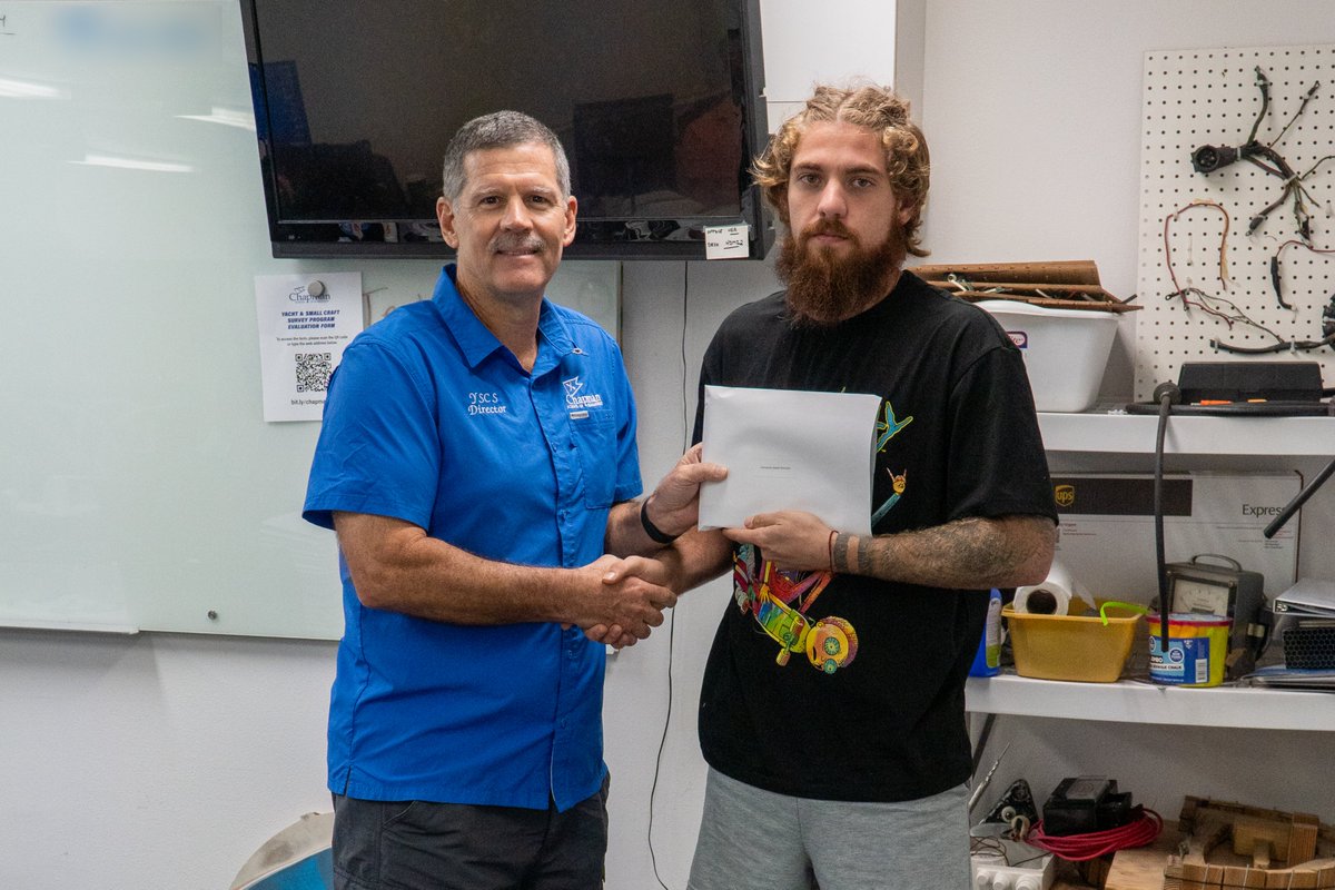CSeamanship's tweet photo. Our Yacht & Small Craft Surveying Class #09-23 graduated today. 🎉
Congratulations - we're incredibly proud of everything you've accomplished in the last 6 weeks and we wish you the best in your future endeavors!
#careeratsea #stuartflorida #boats #boating #marinesurvey https://t.co/H56nsfmvca