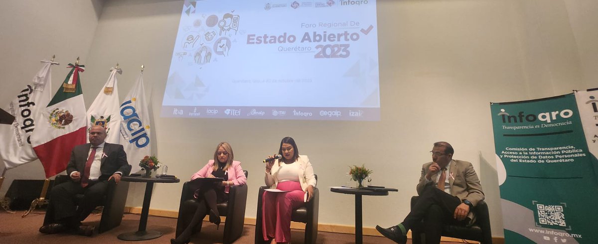Cegaip's tweet photo. #ForoRegional
Participamos de manera entusiasta en el Foro Regional de Estado Abierto organizado por al Región Centro Occidente del Sistema Nacional de Transparencia en la Ciudad de Querétaro, en la Mesa Estrategias de Apertura Institucional.
#MerecesSaber https://t.co/vTH8bOrUuq