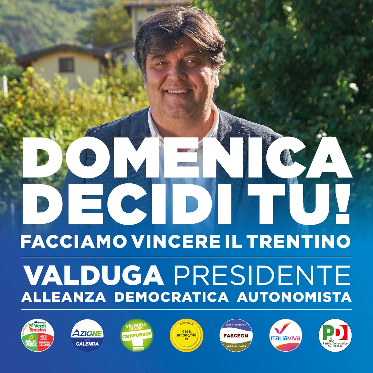 Valduga2023's tweet photo. Domenica facciamo vincere il Trentino ⛰️🌱☀️ #valduga2023 #vinceiltrentino https://t.co/4yhSFLS7J3