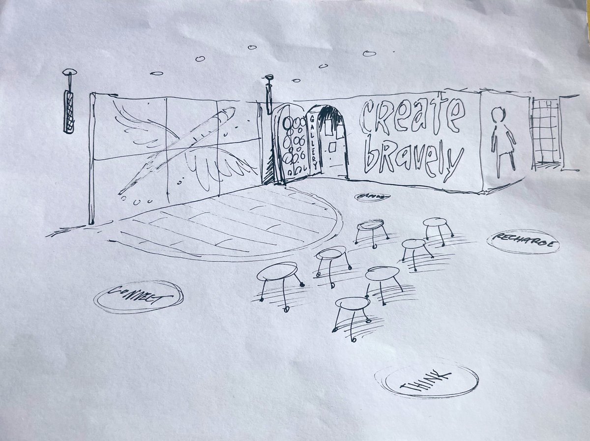 Author @peterhreynolds &amp; his brother Paul are converting an old bank in downtown #Dedham into a studio space for teachers. It will be called #TLCStudios, TLC standing for teaching, learning &amp; creating, a place for educators to recharge their creative batteries! <a href="/BlueBunnyBooks/">Blue Bunny Books</a>