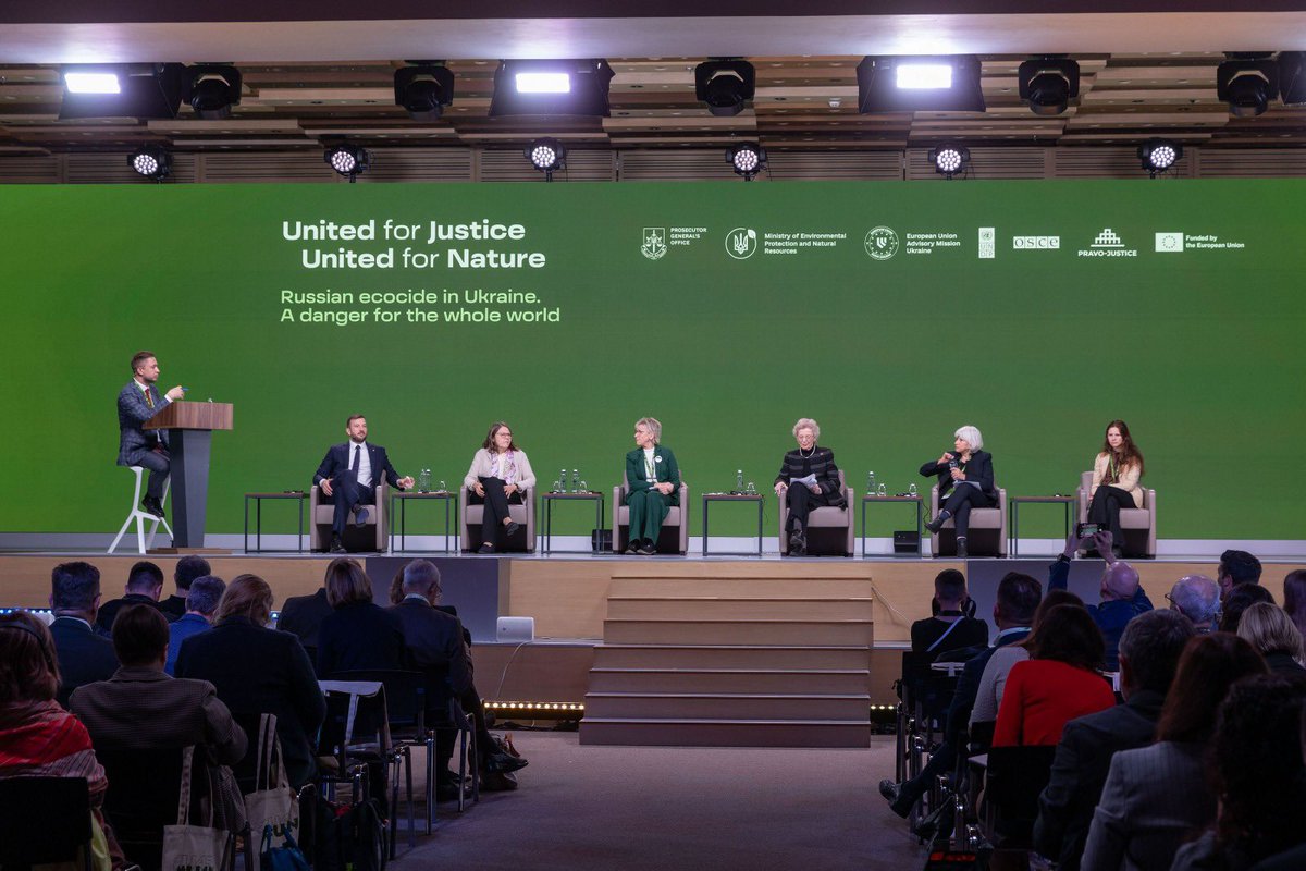 Members of the International Working Group on the Environmental Consequences of War, which I co-chair along with former Swedish Minister of Foreign Affairs @margotwallstrom, participated in the conference 'United for Justice. United for Nature'.
