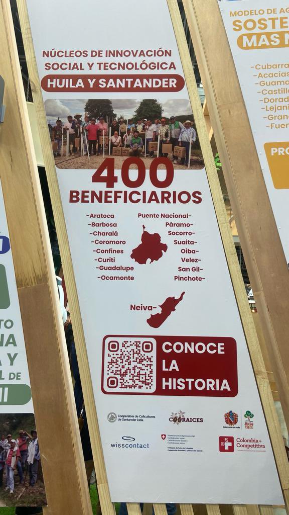 colombiamascom1's tweet photo. @Innovakit uno de los implementadores de los proyectos del programa C+C, beneficia a 400 productores de Huila y Santander a través de Núcleos de innovación tecnológica. 

Hoy presentes en #CafésDeColombia forjando/fortaleciendo conexiones con canales de alto valor comercial 🇨🇴🇨🇭 https://t.co/3BoAETVXpN