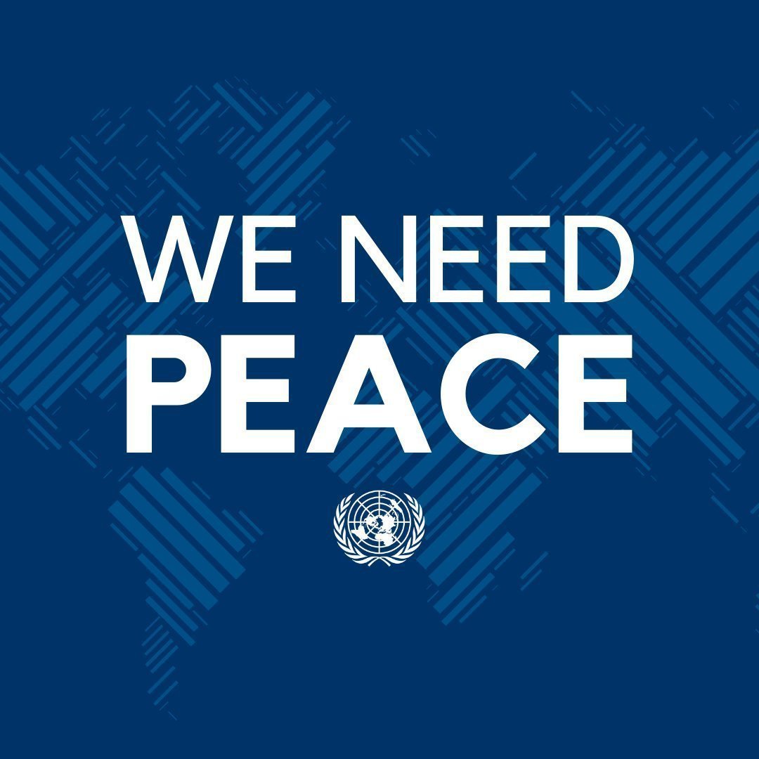 In conflict, civilians always pay the highest price. War is not the answer. We need peace. Peace for the world. We need peace now.