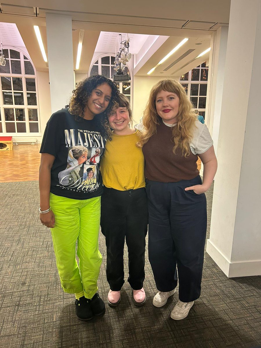 Fan-girling with two very cool authors,  @Sheena_Patel_ and Monica Heisey, at their event with @McrLitFest 

💚💛💚💛💚

#monicaheisey #sheenapatel #booknerd #imafan #reallygoodactually #waterstonesdeansgate