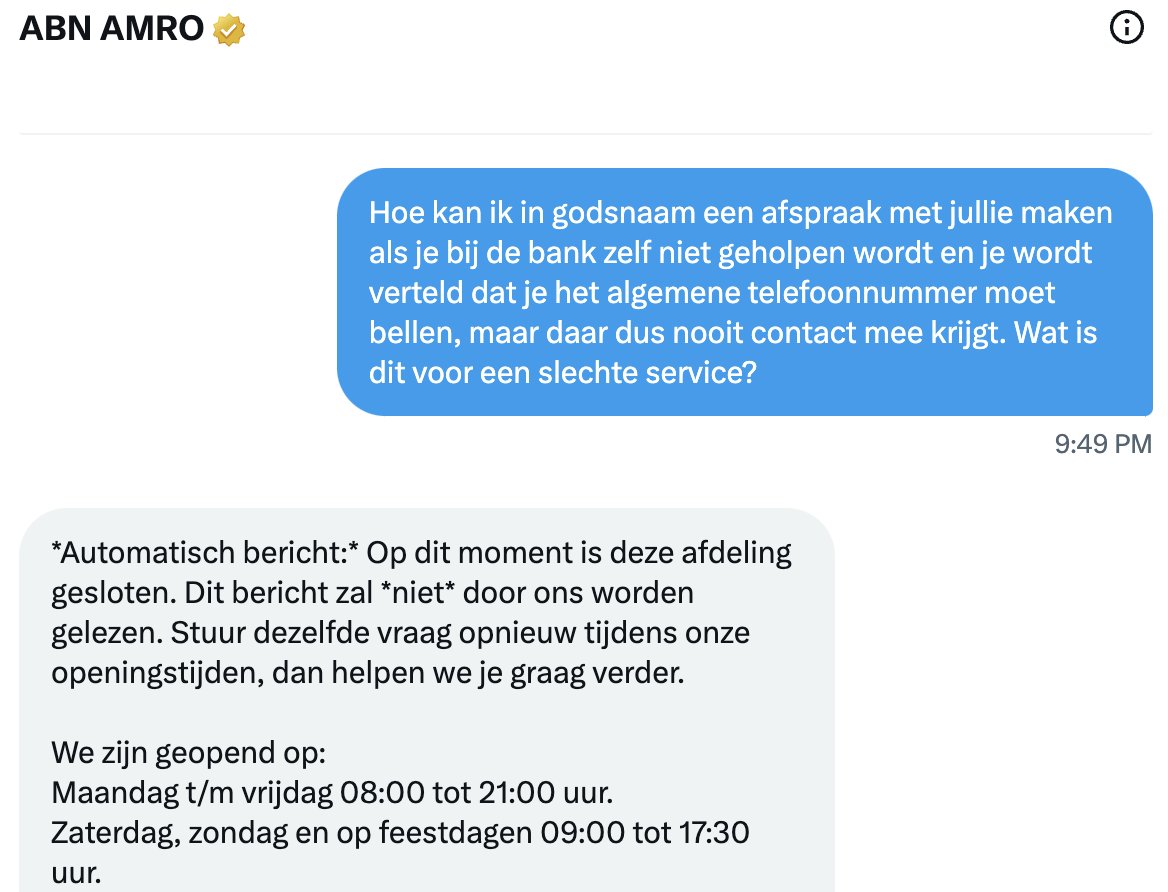 Dann_IT's tweet photo. Pfff, wat een zooitje bij @ABNAMRO zeg... je kan gewoon geen contact met ze krijgen voor een afspraak, https://t.co/Zs05POM4sF