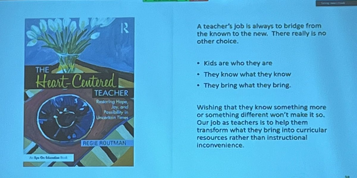 It’s our job to interrupt that deficit mindset of what our children cannot do and focus on meeting our students where they are at in order to take them some place new.