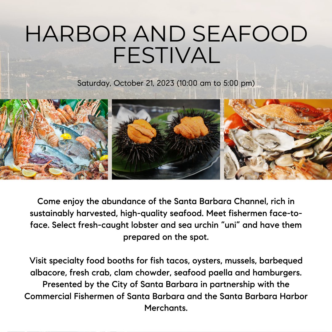 Experience the finest seafood the Santa Barbara Channel has to offer. Fresh catches, live cooking, and an oceanic ambiance await you at the Harbor and Seafood Festival. 🦞🦀 🐟🍤 

For real estate concerns, contact us!
👉DRE 01851983
👉DRE 0100941
📲805-689-5759
 #Compass