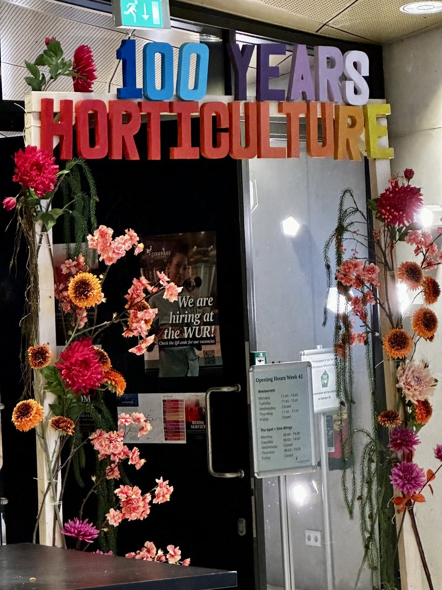 SharathIam's tweet photo. 🌱Celebrating 100 Years of Horticultural Science at Wageningen! 🎂 Today, we also wish Leo a Happy 60th Birthday! 🎉🎈 Hearty Congratulations to @HppWur and @LeoMarcelis
#Leo60 #WUR
🥒🌹#WageningenHorticulture 🍅🌼 #HorticultureHeritage
#horticultureScience https://t.co/VpBqdJl0AV