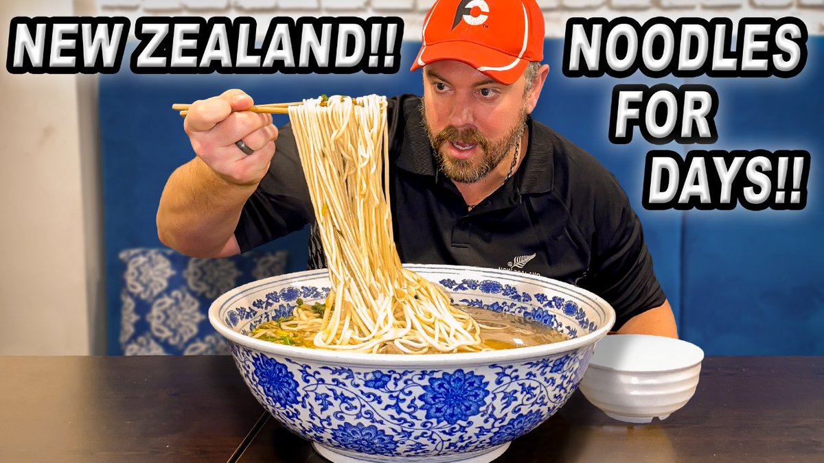 Earlier this week on #YouTube, we posted our new #foodchallenge video featuring the Giant Chinese Beef Noodles Challenge at King Made #Noodles in Queenstown, New Zealand on the South Island!! Link: youtube.com/watch?v=V1OuRQ…