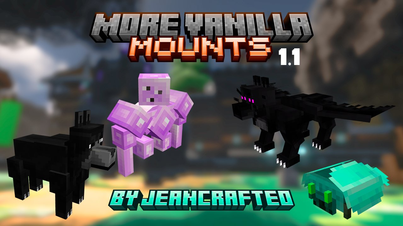 More Vanilla Mounts - For mythicmobs and model engine (1 Free blockbench model) Minecraft Texture Pack