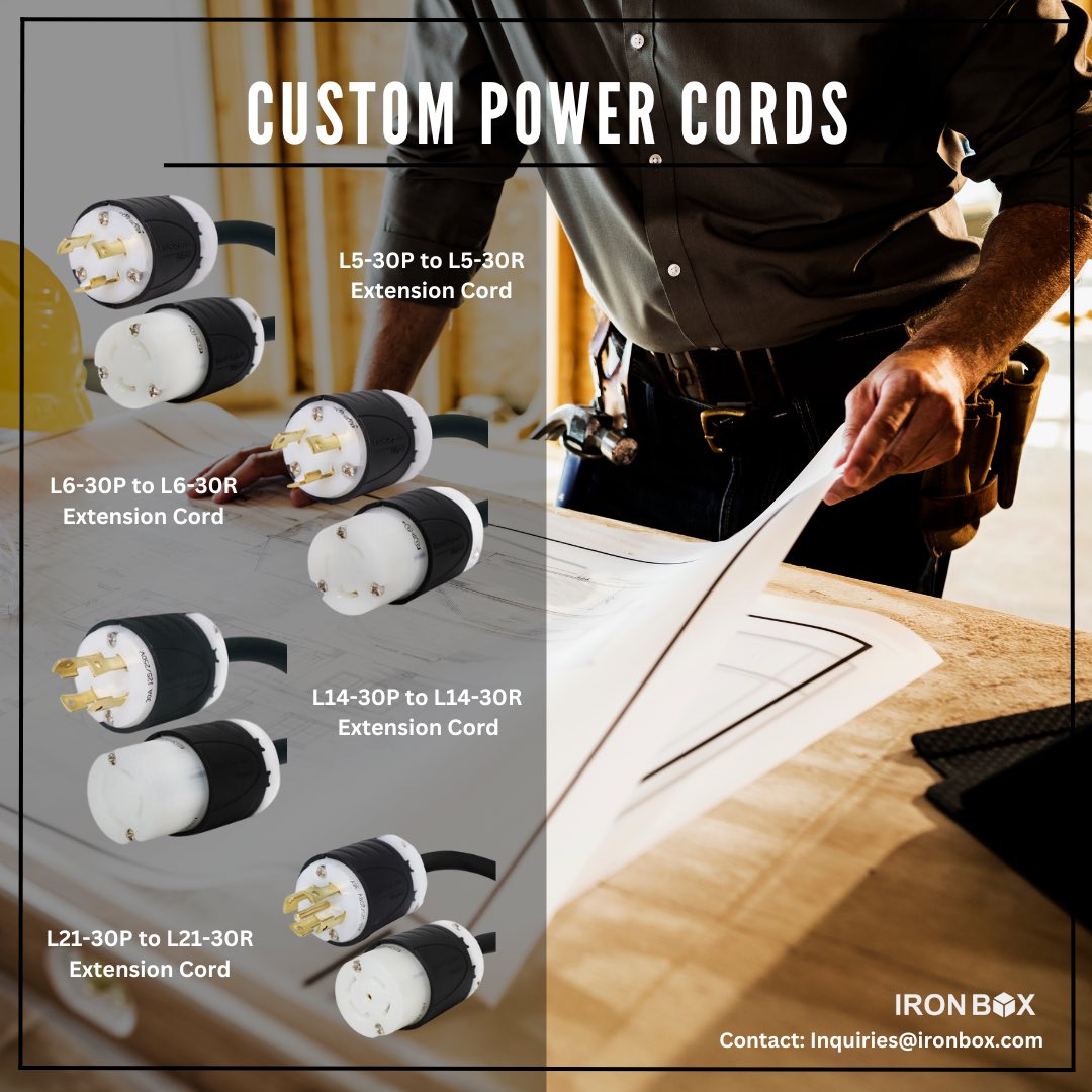 IronBoxUSA's tweet photo. Custom Power Cords: Discover the versatility of custom power cords! Tailor the length, choose your plug type, and connector options to suit your unique applications from home electronics to industrial machinery. Power up your world your way. 🔌💡 #CustomPowerCords #PowerSolutions https://t.co/eVseVRNFN0