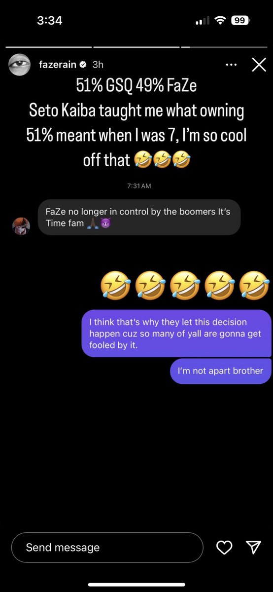 This FaZe news is actually really dope to see if anything changes 👀

It doesn’t seem like Rain wants anything to do with it tho unfortunately :/