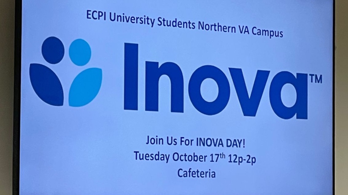 ECPIUniversity's tweet image. Thank you to Inova Health Systems for visiting and speaking with our students at the Manassas campus, helping them with resumes, interview tips, and job opportunities. #MyECPI