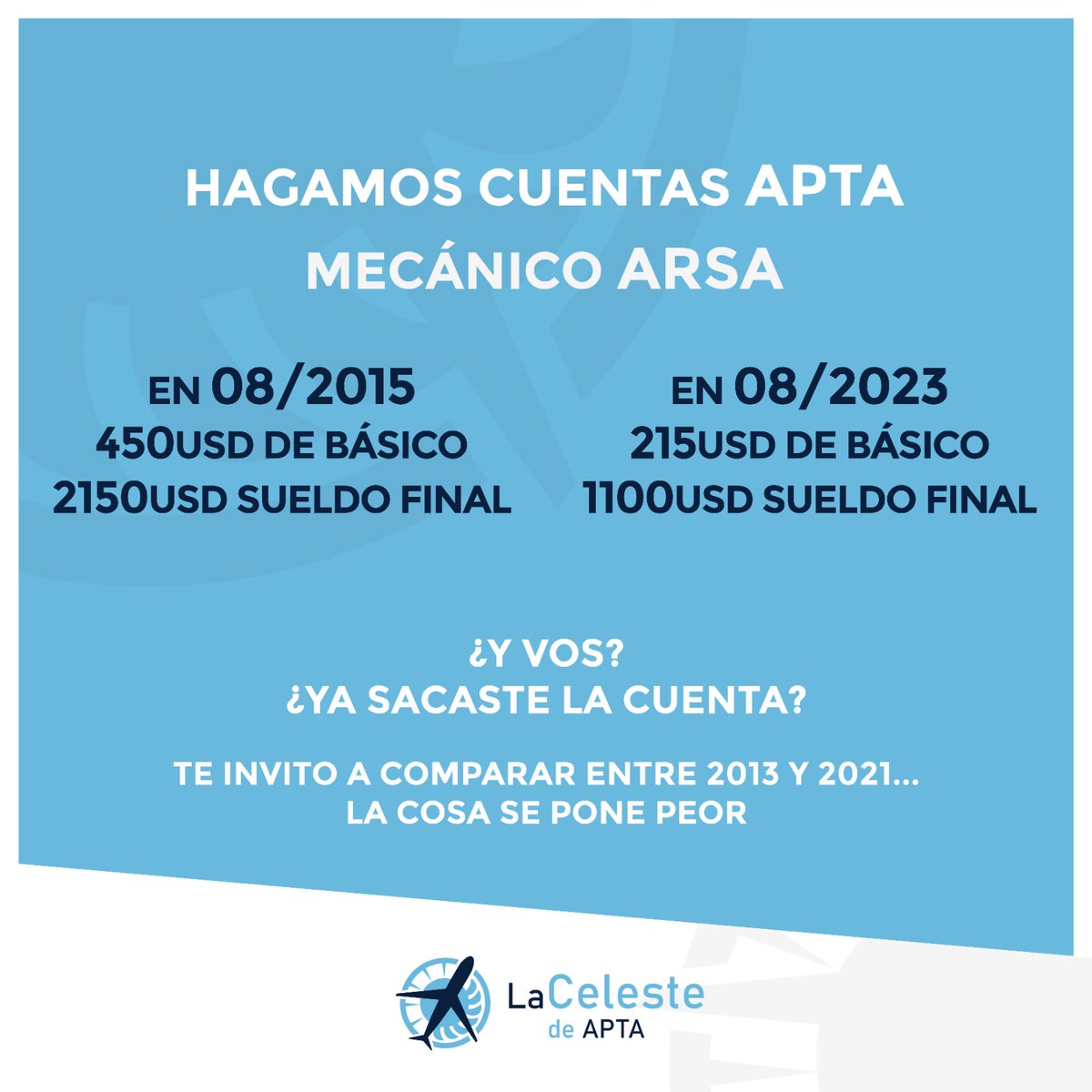 Hagamos cuentas.

bit.ly/3OtMm6K

#VotaCeleste #VotaCompañeros #EleccionesAPTA