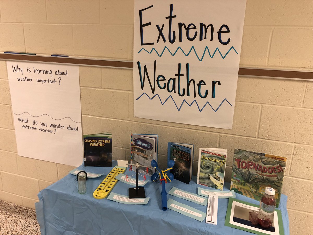 4th graders are thinking like scientists as they launch into their nonfiction reading unit about extreme weather! #wilsonsd @AlbrightTExpL
