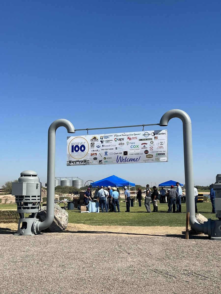 aps_jess's tweet photo. Some of the best days of work are spent in a field full of friendly faces! Today was to celebrate an @apsFYI partner’s centennial anniversary. Congratulations Roosevelt Irrigation District and cheers to 100 more ✨ https://t.co/4AGHKU4ZIC
