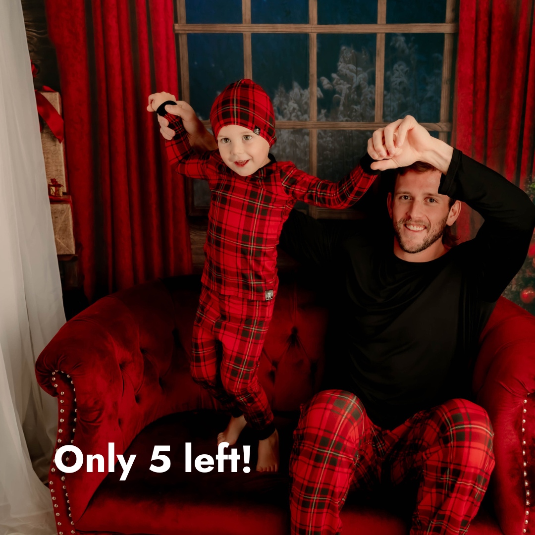 ALMOST SOLD OUT! 🎄✨ Get ready to jingle all the way with our holly-jolly collections! 🎉🎁✨ Introducing Tartan Plaid and Polar Pals 2.0, the 'paw'-fect prints for this holiday season's festivities! 🌟👶🎅 
⁠
📸 @gardnerphotography1_