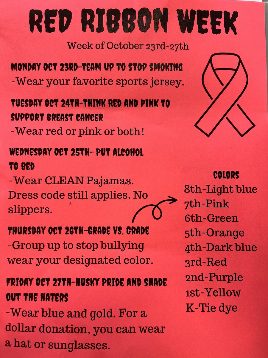 Next week is Red Ribbon Week!