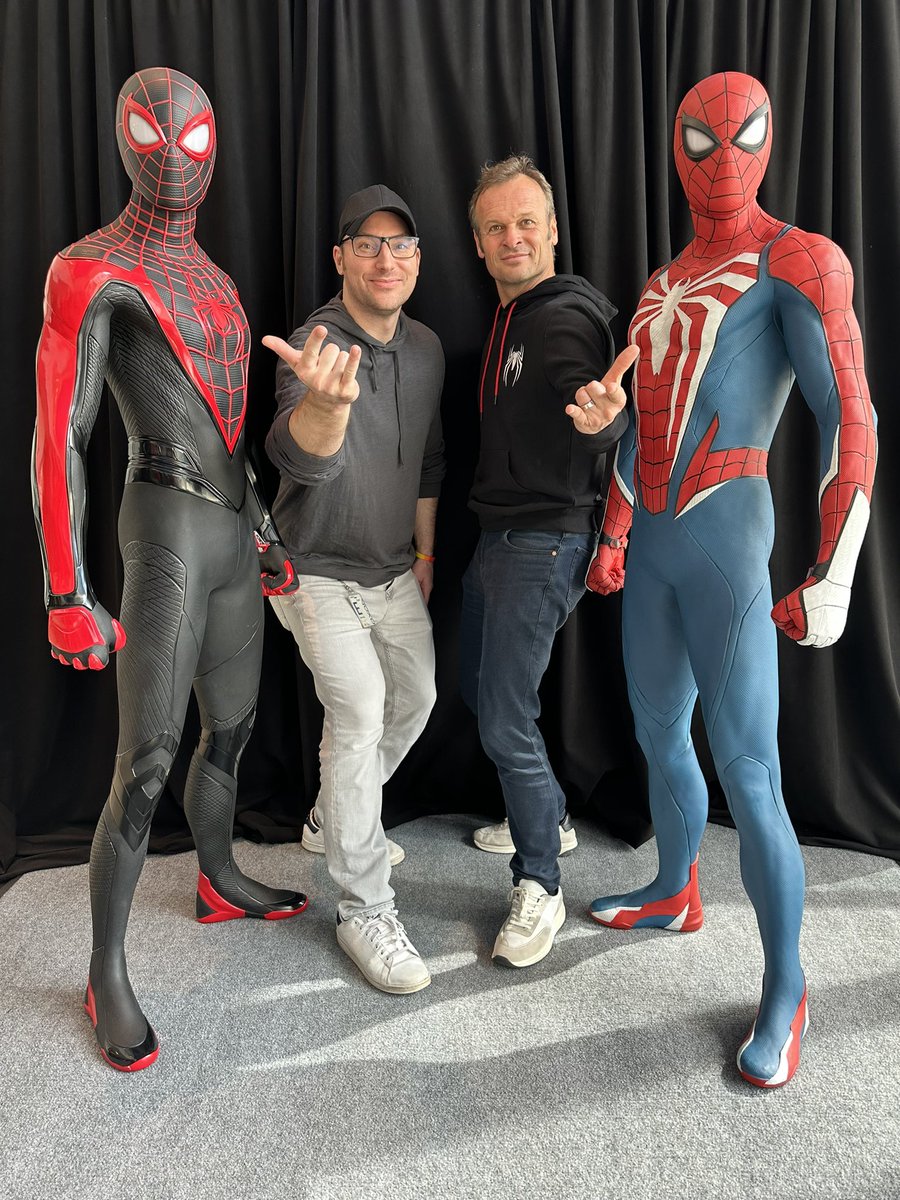 Celebrating Spider-Man 2 launch day with @bryanintihar. So proud of team @insomniacgames