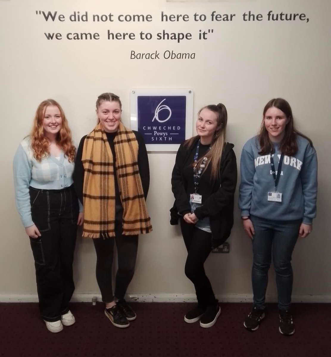 Llongyfarchiadau to a great inspirational group of Student leaders at Newtown High School - The Cyfle. 
“We did not come here to fear the future, we came here to shape it!” 💙 🙌